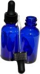 Cobalt Blue Glass Dropper Bottles - 1oz Pack of 2