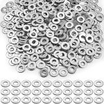 500 Pcs Stainless Steel Flat Washers, 1/4" ID