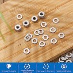 500 Pcs Stainless Steel Flat Washers, 1/4" ID