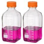 2 Pack 1000ml Borosilicate Glass Media Bottles