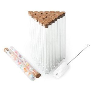 30pcs 45ml Glass Test Tubes with Cork Stoppers