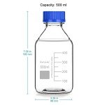 Stonylab 500ml Graduated Glass Media Storage Bottle