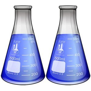 500ml Erlenmeyer Flask - Borosilicate Glass (2 Pack)