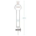 StonyLab 250ml Borosilicate Glass Chromatography Column