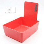 Red Plastic Dental Pans with Clip - 10 Pack