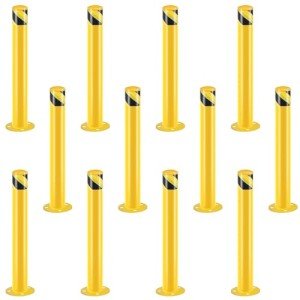 36-Inch Steel Safety Bollard Post - 12 Pack