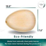 Palm Leaf Oval Plates - 25 Pack, 7.5"x10.5