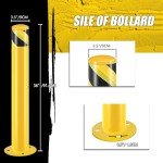36-Inch Steel Safety Bollard Post - 12 Pack