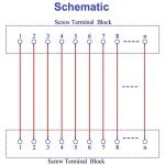 30A/300V 20 Position Screw Terminal Block Module