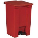 Rubbermaid 12-Gallon Step-On Trash Can, Red