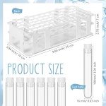 120 Pcs Plastic Test Tubes with Rack Set