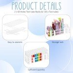 120 Pcs Plastic Test Tubes with Rack Set