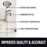 Candy Thermometer with Pot Clip for Frying