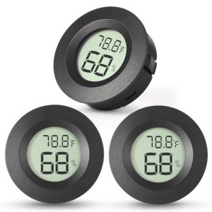 Atogou 3-Pack Mini Digital Hygrometer & Thermometer