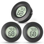Atogou 3-Pack Mini Digital Hygrometer & Thermometer
