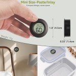 Atogou 3-Pack Mini Digital Hygrometer & Thermometer