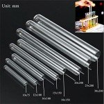 Clear Plastic Test Tubes with Cork Stoppers - 20 Pcs