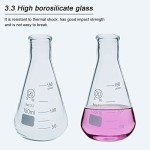 6-Pack 150ml Borosilicate Glass Erlenmeyer Flasks