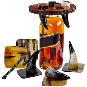 Viking Horn Drinking Cups with Axe Bottle Opener