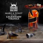 Viking Horn Drinking Cups with Axe Bottle Opener
