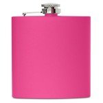 Matte Pink 6 oz Stainless Steel Hip Flask Set