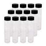 12 Pack 16 OZ Clear PET Juice Bottles