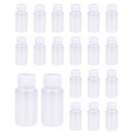20 Pack Plastic Reagent Bottles, 2oz Wide Mouth