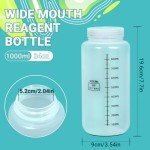 Wide Mouth Graduated Plastic Bottles – 34oz (2 Pcs)