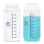 Wide Mouth Graduated Plastic Bottles – 34oz (2 Pcs)