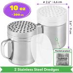 2-Pack 10oz Metal Parmesan Cheese Shakers with Handle
