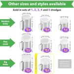 2-Pack 10oz Metal Parmesan Cheese Shakers with Handle