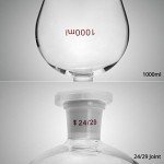QWORK 1000ml Separating Funnel with PTFE Plug