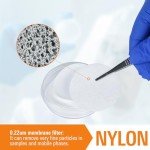100PCS 47mm Nylon Membrane Disc Filters, 0.22um
