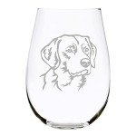 Labrador-Themed Stemless Wine Glass, 17 oz