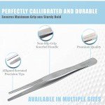 Stainless Steel Precision Thumb Forceps Tweezers 5.5