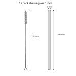15 pcs Borosilicate Glass Tubes for Lab Use