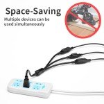 3 Prong Y Power Splitter Extension Cord (3 Pack)