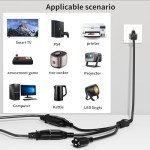 3 Prong Y Power Splitter Extension Cord (3 Pack)