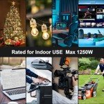 3 Prong Y Power Splitter Extension Cord (3 Pack)