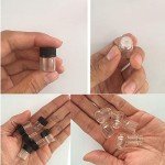 50pcs Mini Clear Glass Sample Vials with Caps