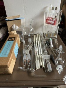Vintage Organic Chemistry Laboratory Glassware Set
