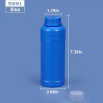 ASEVAT 16.9 oz Wide Mouth Plastic Reagent Bottles