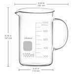 Borosilicate Glass Graduated Beaker, 1000 ml