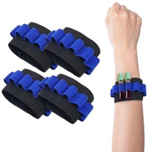 4 Pack Phlebotomy Tube Holder Wristband - Blue