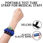 4 Pack Phlebotomy Tube Holder Wristband - Blue
