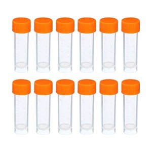 PATIKIL 5mL Clear Plastic Test Tubes - 12 Pack
