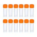 PATIKIL 5mL Clear Plastic Test Tubes - 12 Pack