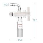 StonyLab Vacuum Flow Control Adapter with PTFE Stopcock