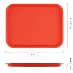 14 Pack of Orange Plastic Serving Trays