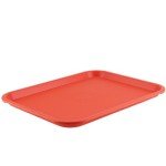 14 Pack of Orange Plastic Serving Trays